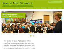 Tablet Screenshot of centerforcivicparticipation.com